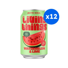 LIVING THINGS - SODA PREBIOTIQUE PETILLANT PASTEQUE CITRON VERT 330ML x12