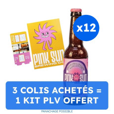 PINK SUN - SOLSTICE - SOUR FRAMBOISE BIERE SANS ALCOOL 330ML x12
