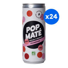 POP MATE - MATE FRAMBOISE CANETTE 250ML X24 BIO