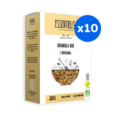 ESSENTIELS - GRANOLA MIEL AMANDES BOITE 350G BIO