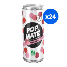 Pop Maté - Maté framboise canette alu 250ml x24 Bio