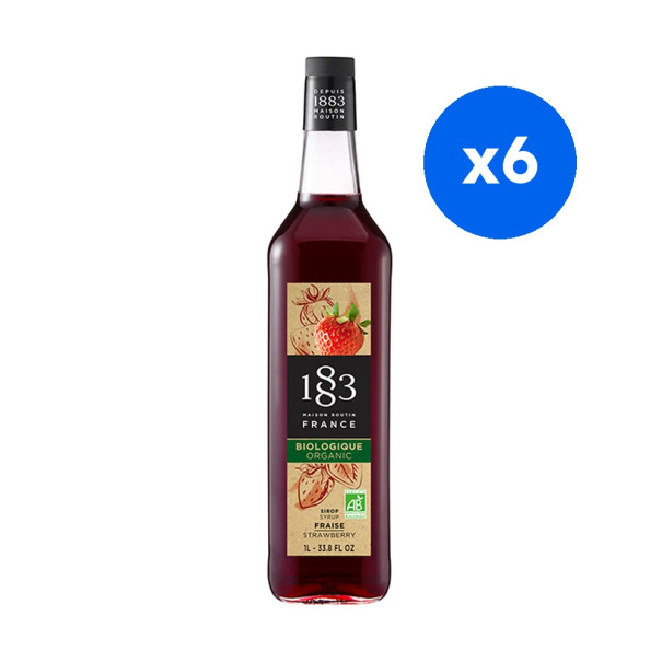 Sirop Fraise bouteille verre 1L BIO