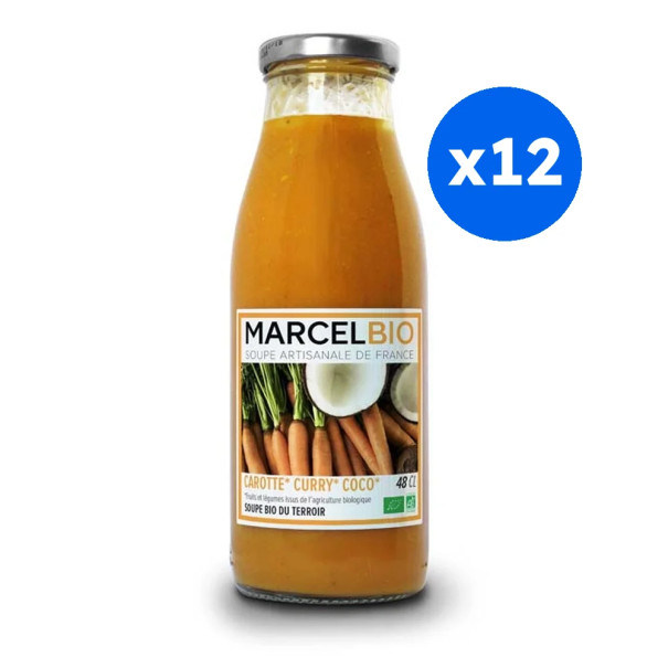 MARCEL BIO - SOUPE CAROTTE CURRY COCO 480ML x12 BIO
