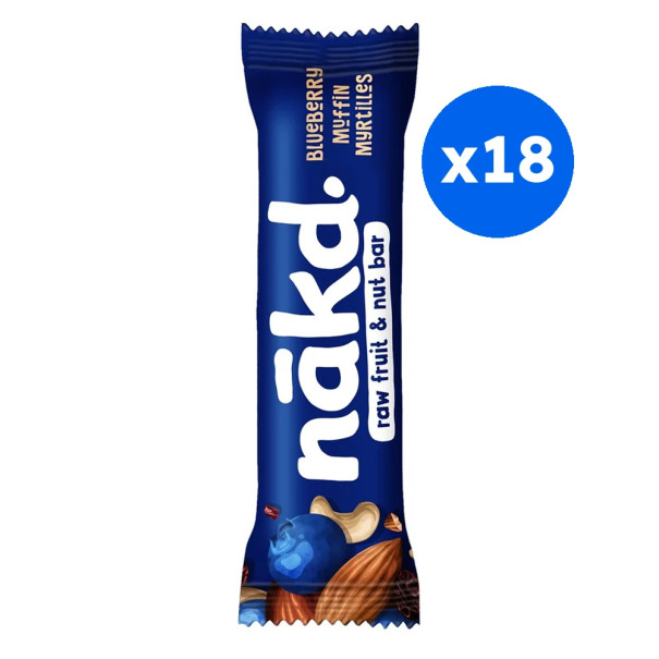 NAKD - BARRE VEGAN BLUEBERRY MUFFIN 35G x18