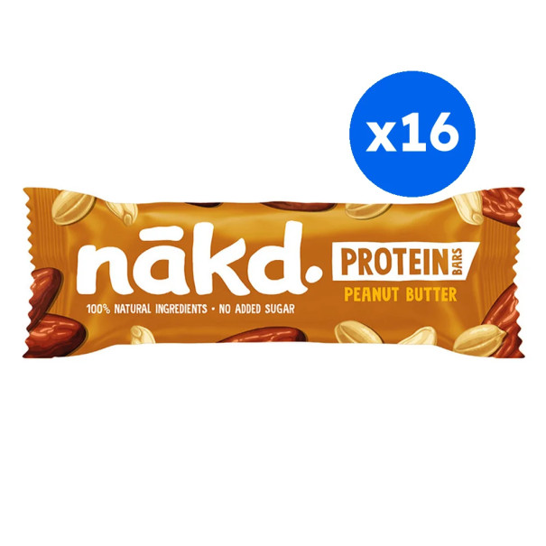 NAKD - PROTEIN BARRE VEGAN PEANUT BUTTER 45G x16