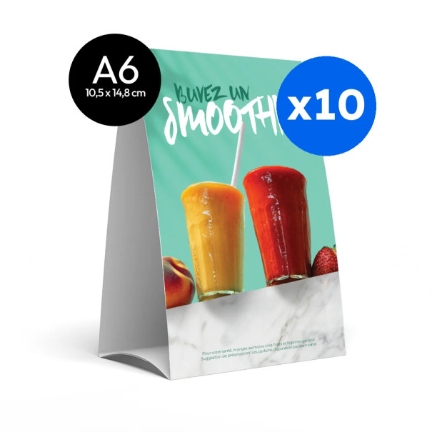 PLV - CHEVALET DE TABLE SMOOTHIE A6 x1