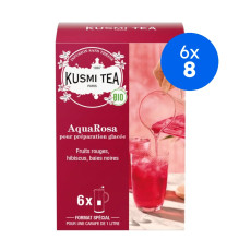 KUSMI TEA - INFUSION AQUAROSA SACHET CARAFE 8G x6 BIO