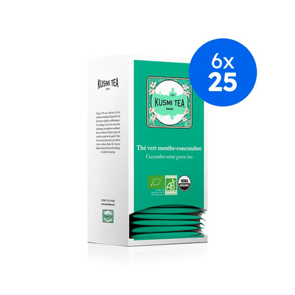 KUSMI TEA - THE VERT MENTHE CONCOMBRE SACHET 2G x25 BIO
