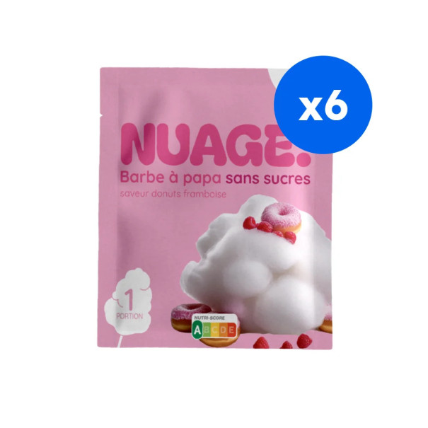 Nuage - Barbe à papa sans sucres Donuts framboise - Grossiste Delidrinks