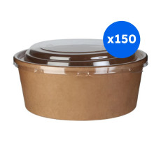 BOITE RONDE KRAFT 700ML AVEC COUVERCLE Ø150 MM x150