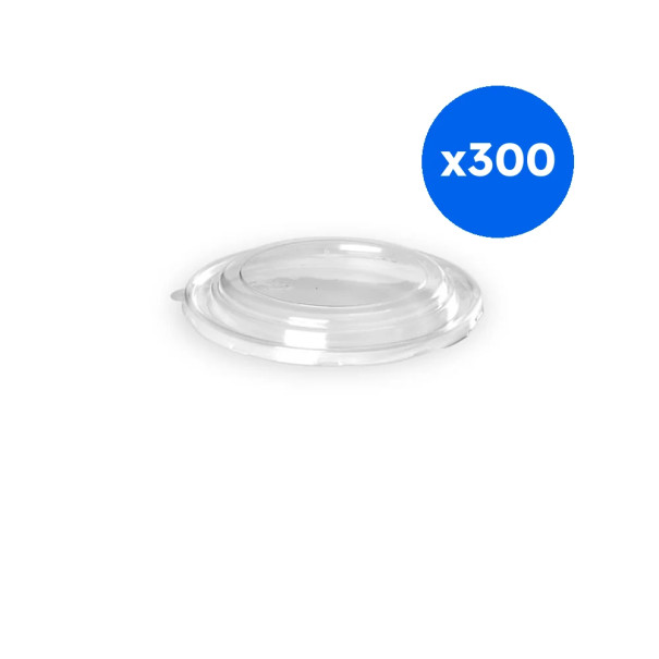 COUVERCLES PET POUR POT SALADE KRAFT 500ML/780ML Ø150MM x300