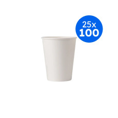 GOBELET CARTON BLANC 6OZ-180ML/210ML Ø70MM x100