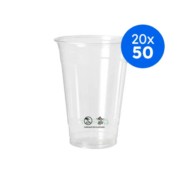 MACPAC - POT FLEX RPET 16OZ/473ML Ø95MM x50 LOGO REGLEMENTAIRE FRANCAIS
