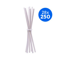 PAILLE PAPIER BLANC Ø6MM L.200 MM x250