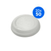VEGWARE - COUVERCLE CPLA BLANC COMPOSTABLE 10-20OZ Ø89MM x50
