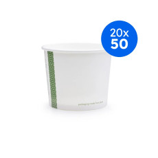 VEGWARE - POT SOUPE/GLACE PLA BLANC COMPOSTABLE 10OZ/296ML Ø90MM x50