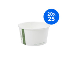 VEGWARE - POT SOUPE/GLACE PLA BLANC COMPOSTABLE 12OZ/355ML Ø115MM x25