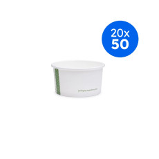 VEGWARE - POT SOUPE/GLACE PLA BLANC COMPOSTABLE 6OZ/177ML Ø90MM x50