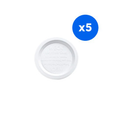 WECK - COUVERCLE PVC BLANC Ø60MM x5
