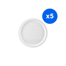 WECK - COUVERCLE PVC BLANC Ø80MM x5