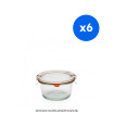 WECK - POT DROIT VERRE 290ML BAS Ø100MM x6