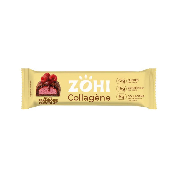 Zohi - Barre collagène framboise chocolat 50 g x12 - Delidrinks