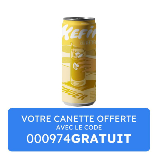 KEFIR EAU VERTUEUSE - GINGEMBRE CURCUMA CANETTE 250ML X1 BIO