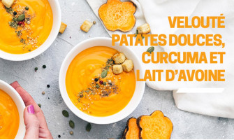 Velouté de patates douces, curcuma et lait d'avoine Velouté de patates douces, curcuma et lait d'avoine